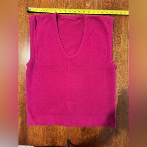 Vibrant magenta knit vest